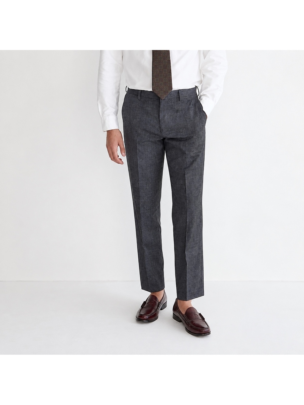 J.Crew Ludlow Slim Tollegno 1900 Italian Wool Gray Suit Pants 31x32